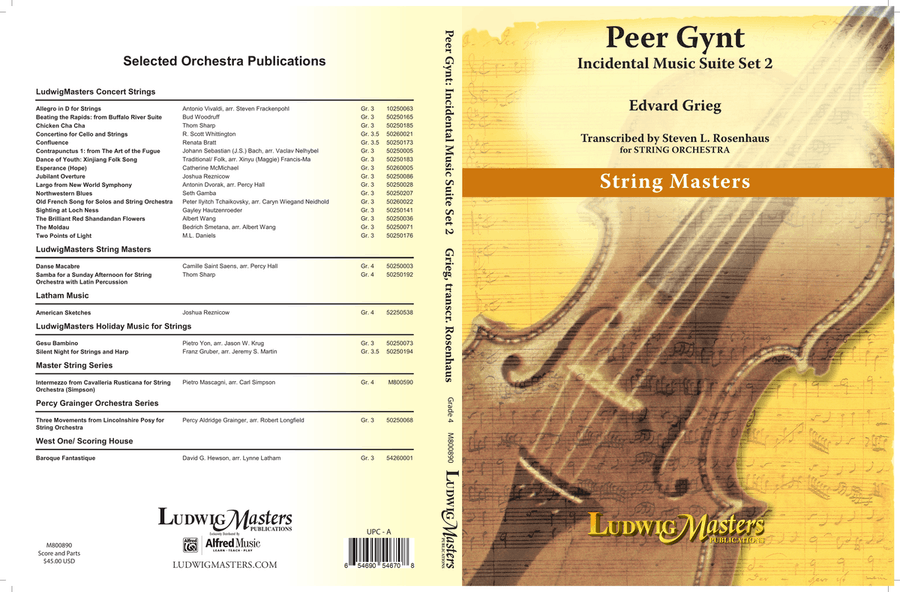 Peer Gynt: Incidental Music Suite, Set 2 for String Orchestra String Orchestra scores gallery preview page 2