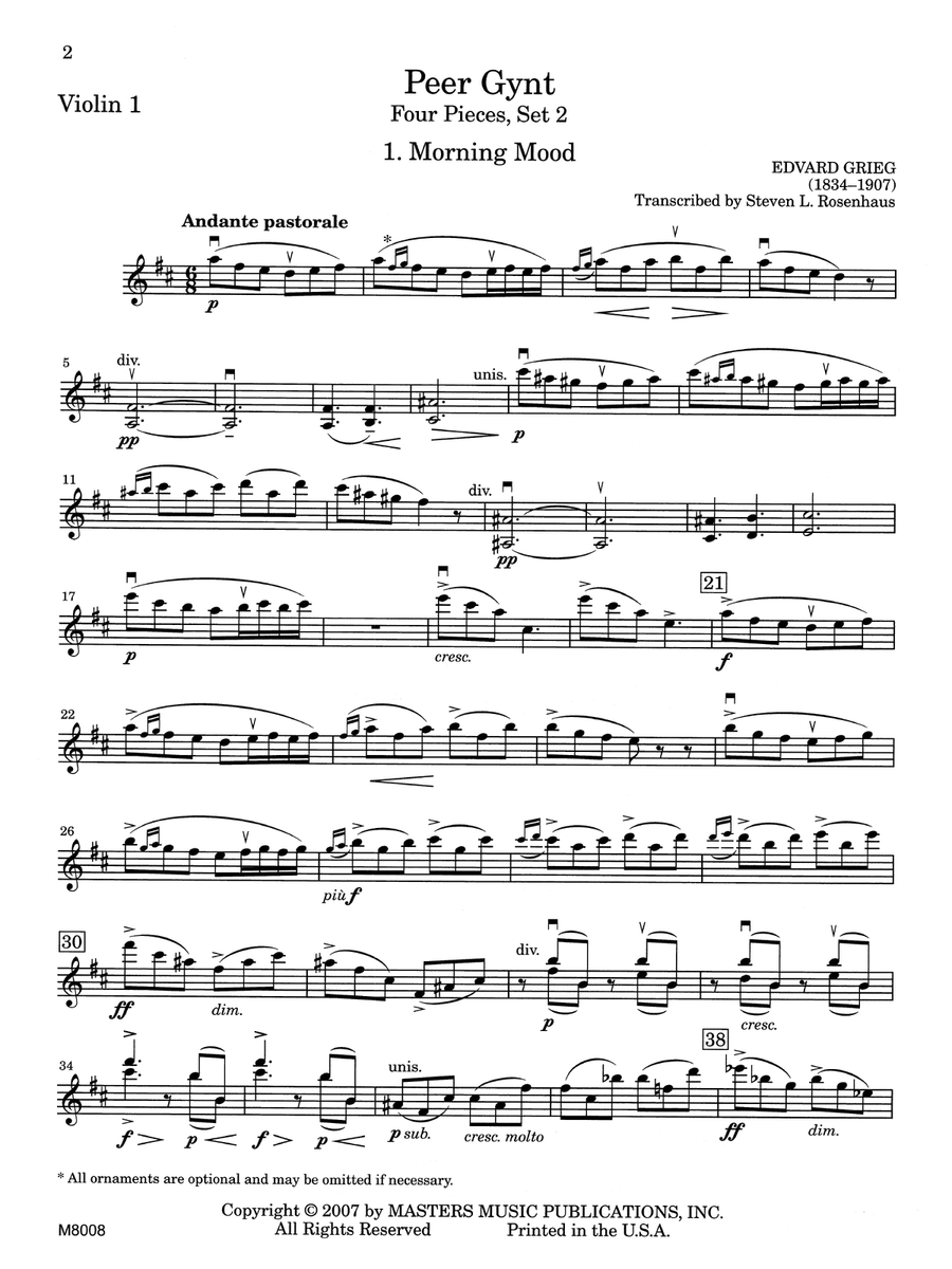 Peer Gynt: Incidental Music Suite, Set 2 for String Orchestra String Orchestra scores gallery preview page 8