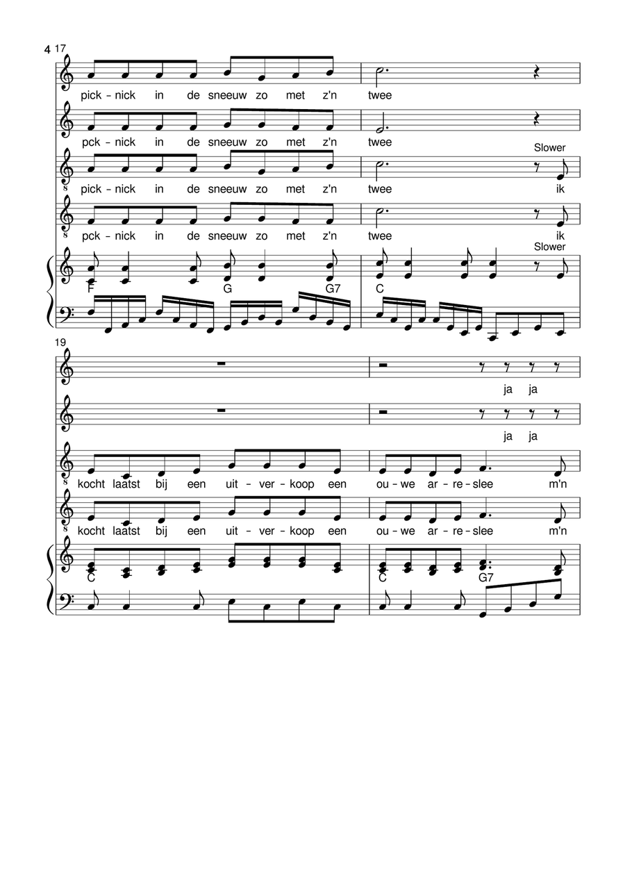 Mijn oude Arreslee - a Dutch Christmas Song - Mixed Choir - SATB - Various 4-Part scores gallery preview page 4