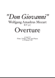 Don Giovanni - Overture - arr. for flute, violin, cello and piano - Score