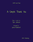 A Simple Thank You (SATB)