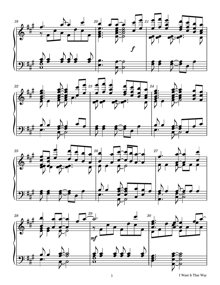 I Want It That Way - Score Only Handbell Choir scores gallery preview page 3
