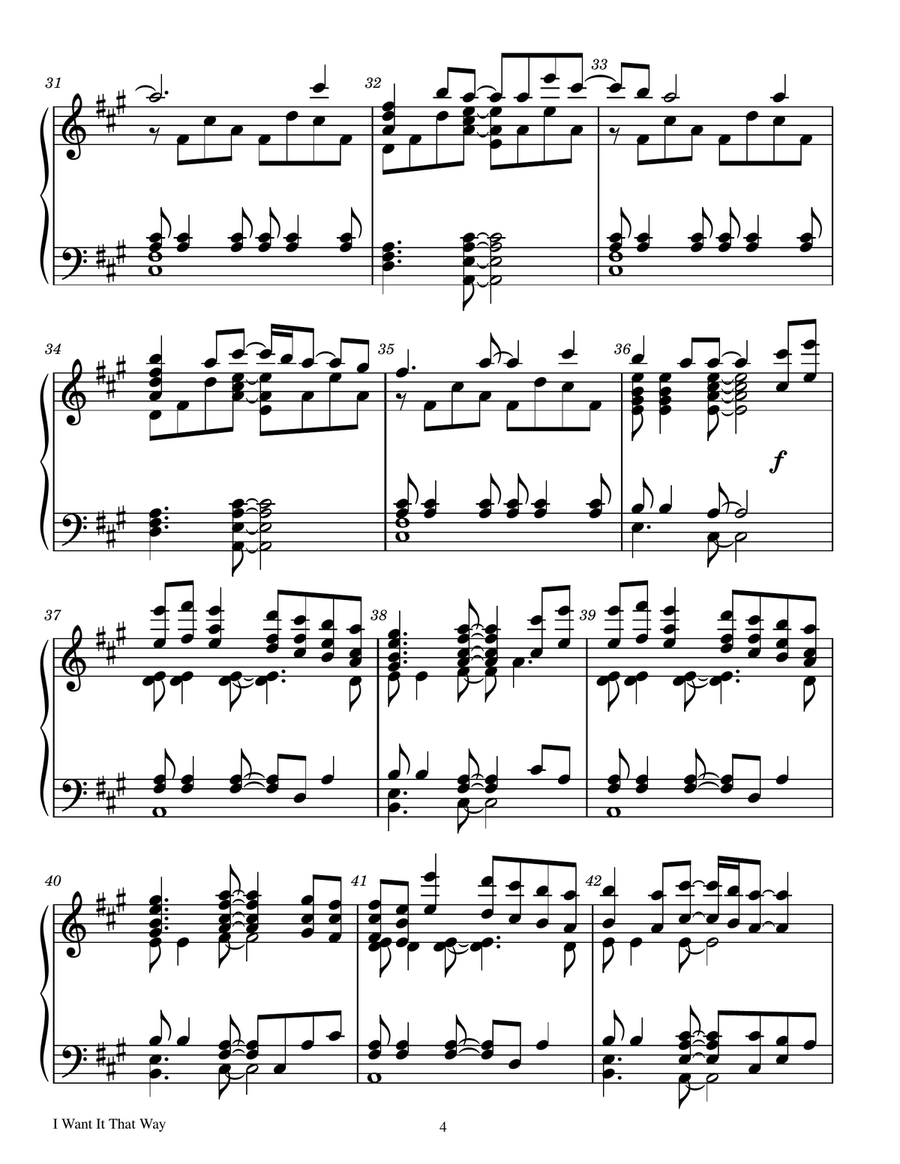 I Want It That Way - Score Only Handbell Choir scores gallery preview page 4