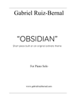OBSIDIAN for piano solo