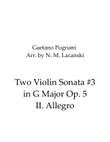 Two Violin Sonata #3 in G Major Op. 5 II. Allegro