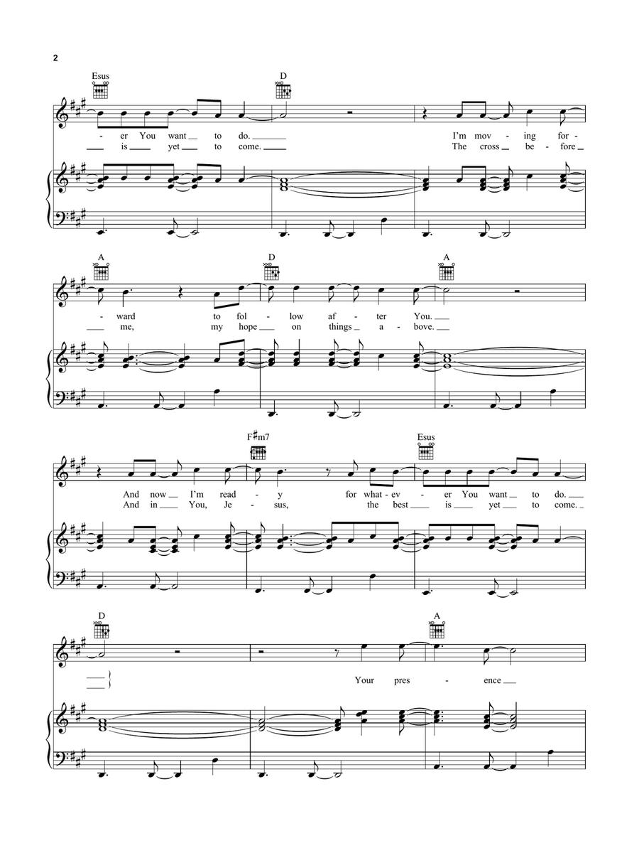 Won't Stop Now Won't Stop Now Piano, Vocal, Guitar scores gallery preview page 2