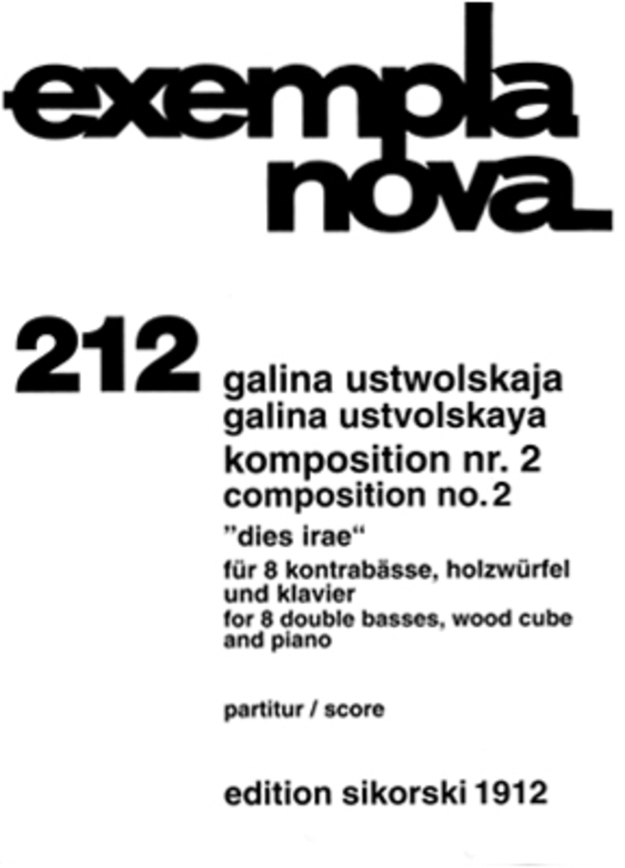Komposition No2 “dies Irae” 8 Basses/wood Block/pno Scorecomposition/parts Rental Only Piano scores gallery preview page 1