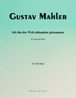 Ich bin der Welt abhanden gekommen, by Mahler, in E flat Major