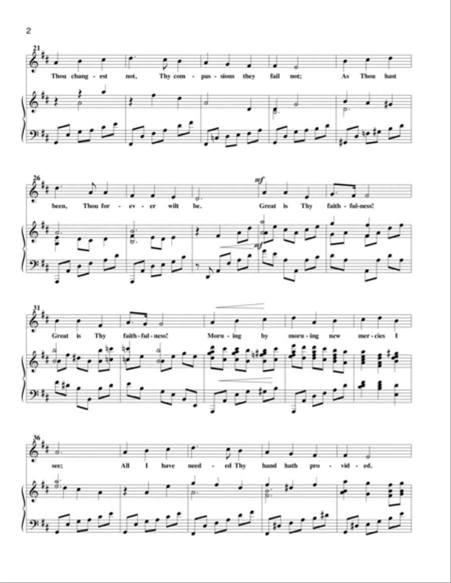 Great Is Thy Faithfulness Voice scores gallery preview page 3