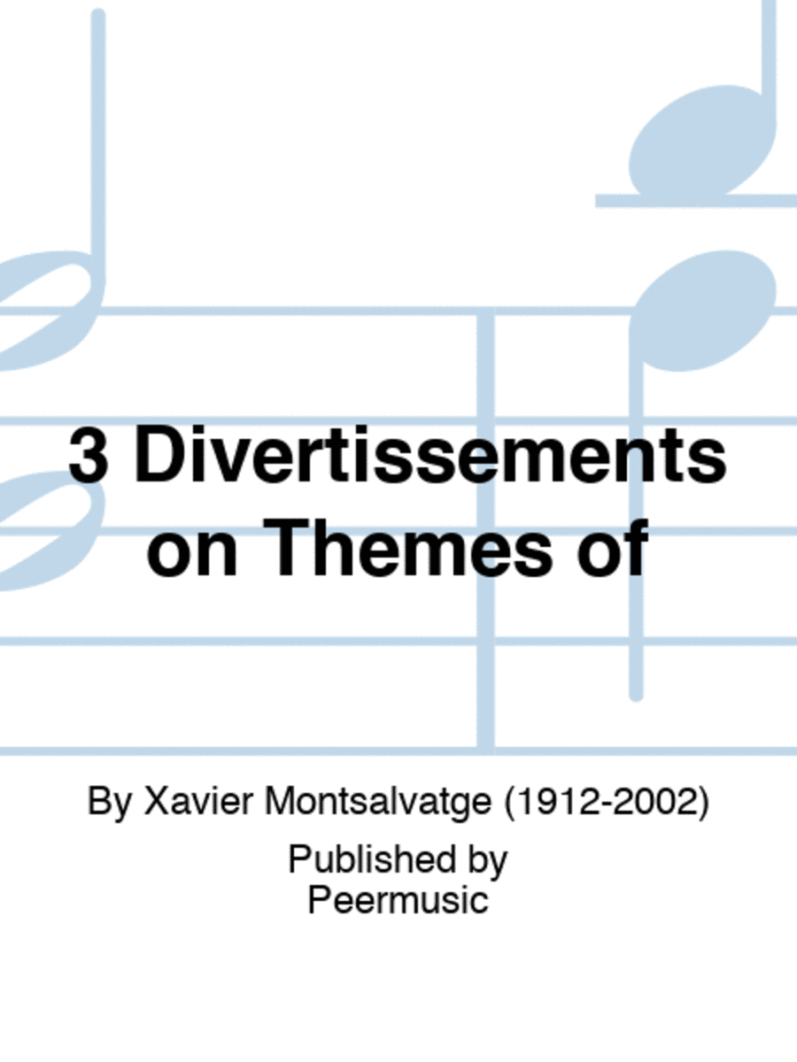 3 Divertissements on Themes of Piano Solo scores gallery preview page 1