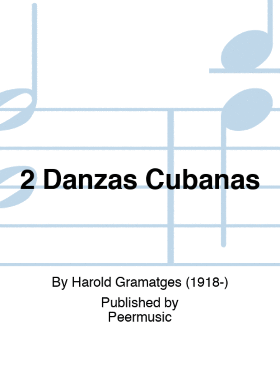 2 Danzas Cubanas Piano Solo scores gallery preview page 1
