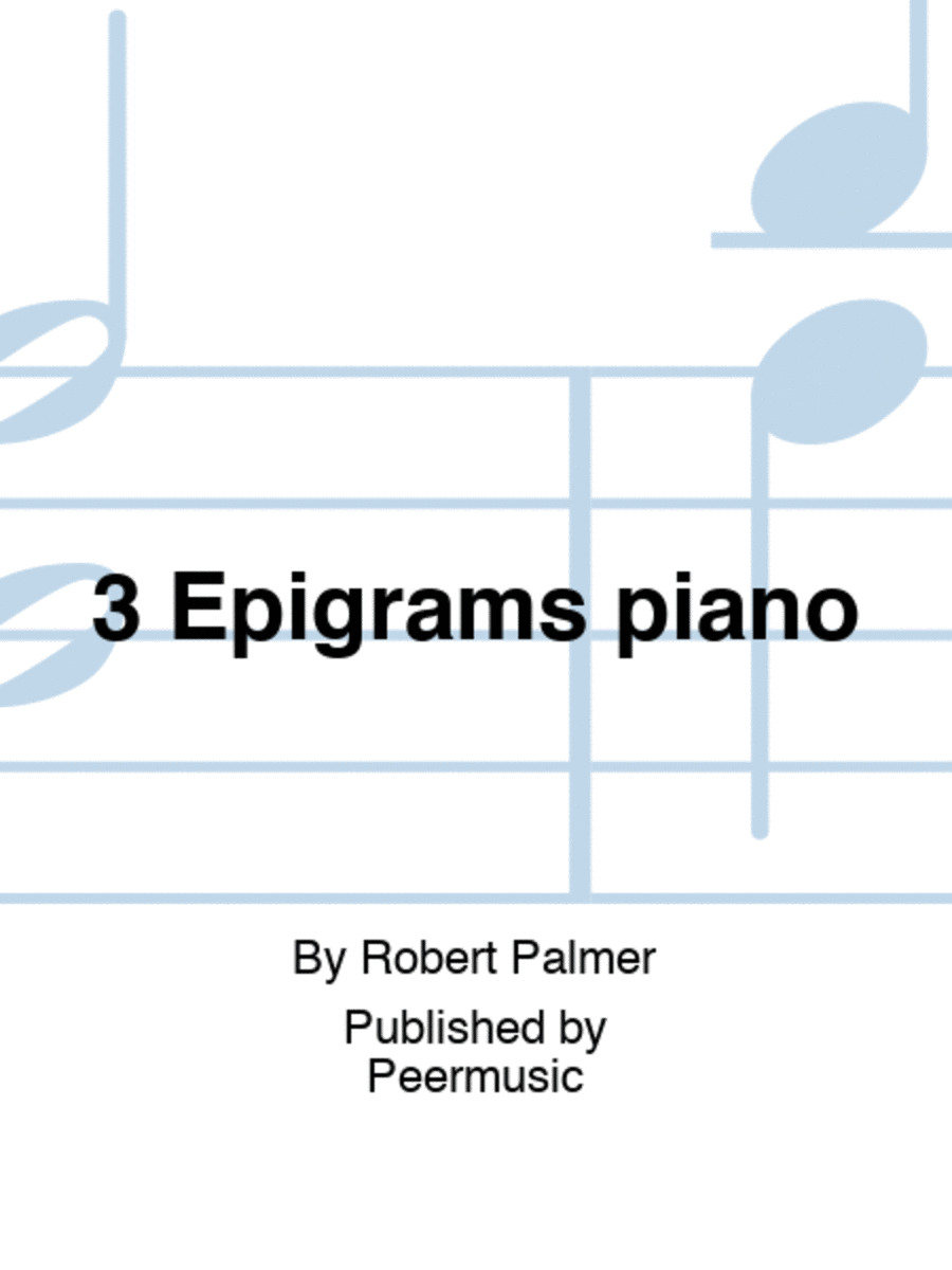 3 Epigrams piano Piano Solo scores gallery preview page 1