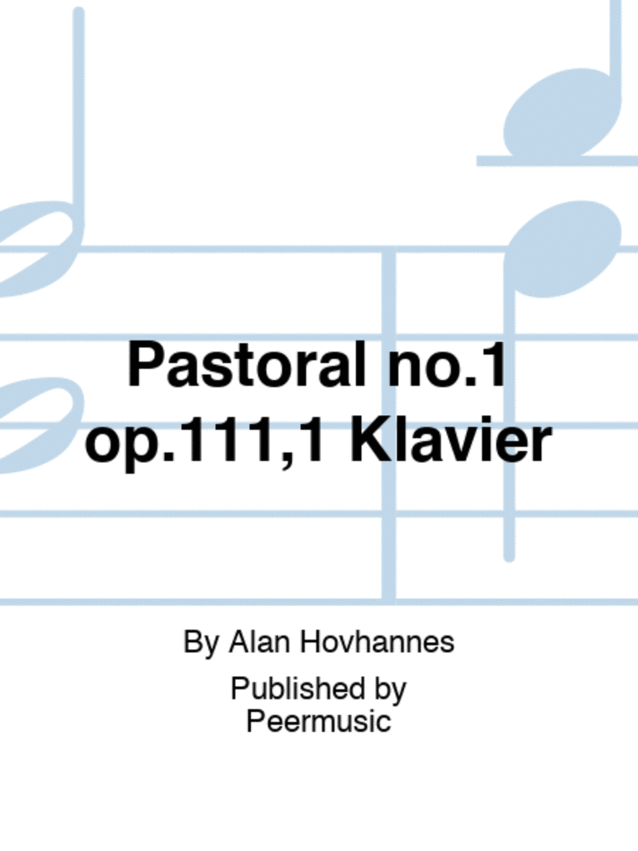 Pastoral no.1 op.111,1 Klavier Piano Solo scores gallery preview page 1