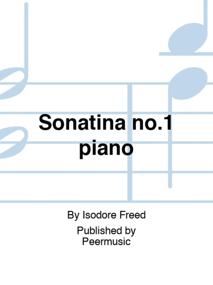 Sonatina no.1 piano Piano Solo scores gallery preview page 1