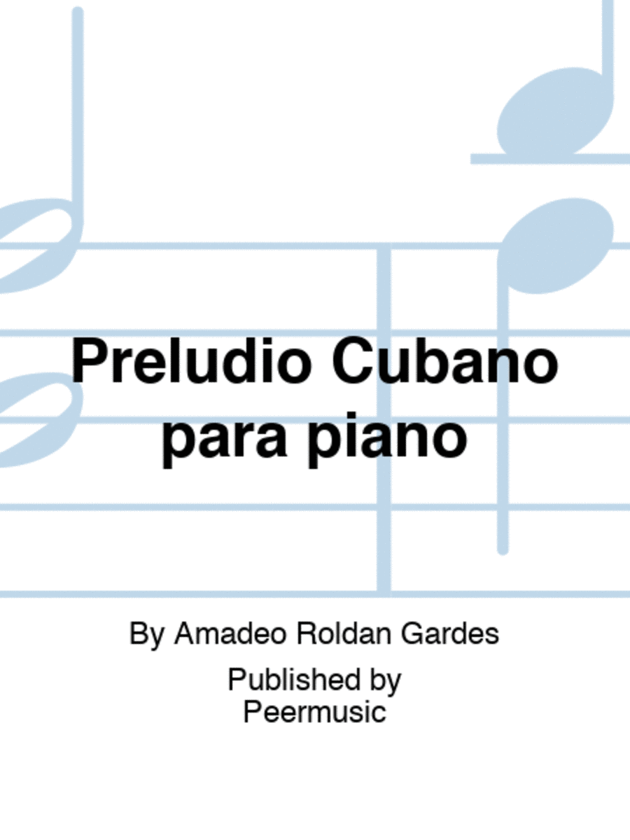 Preludio Cubano para piano Piano Solo scores gallery preview page 1