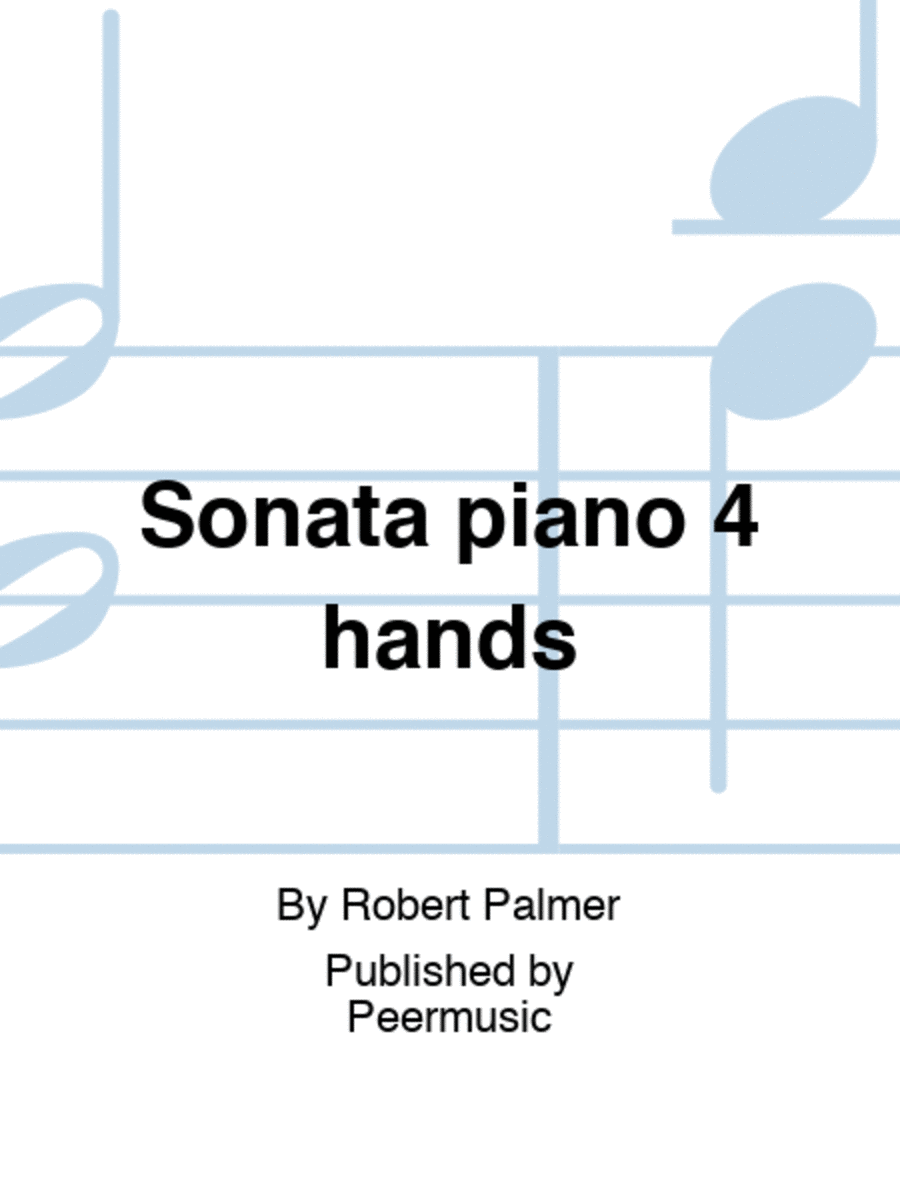 Sonata piano 4 hands Piano Duet scores gallery preview page 1