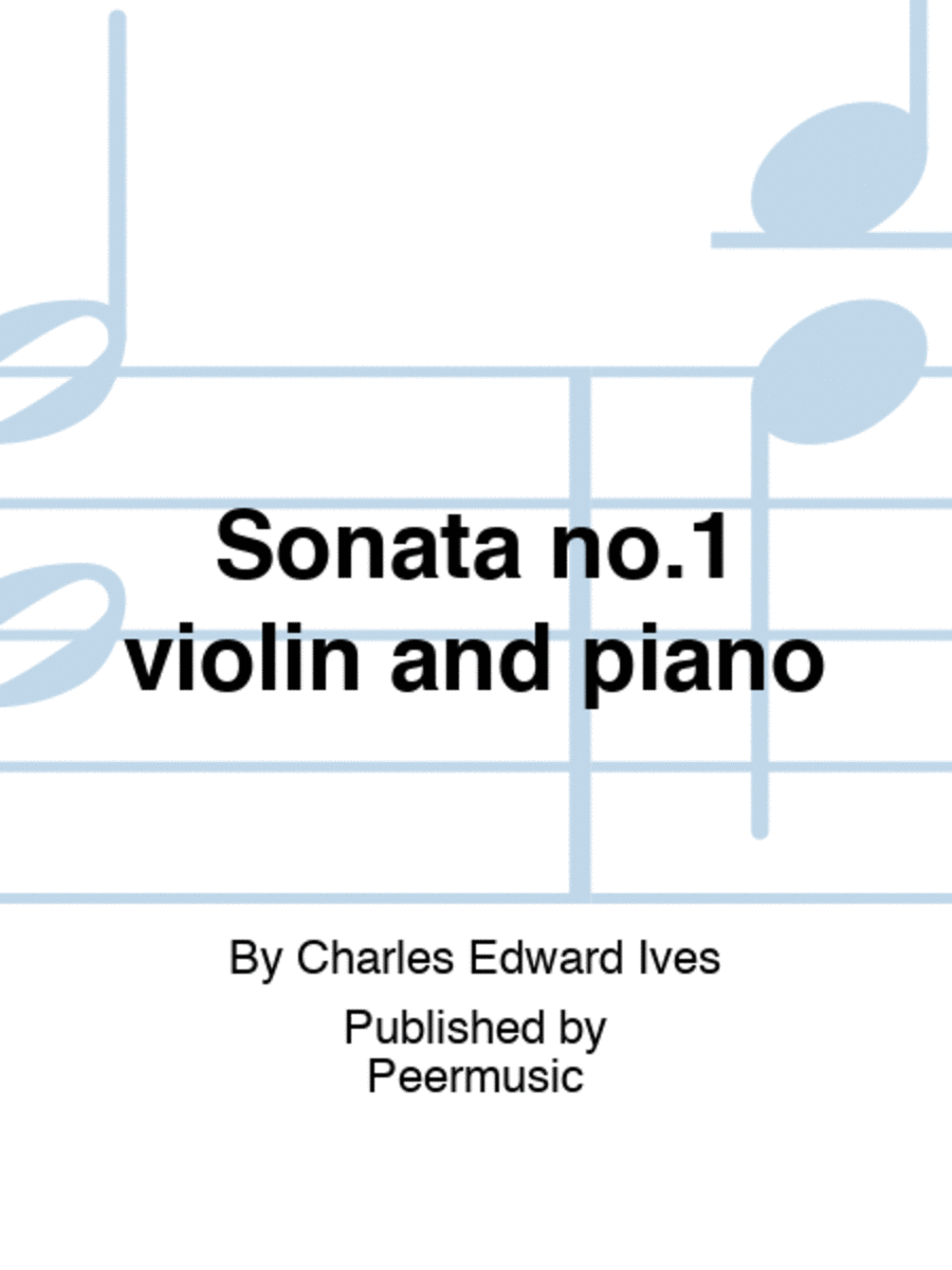 Sonata no.1 violin and piano Violin Solo scores gallery preview page 1