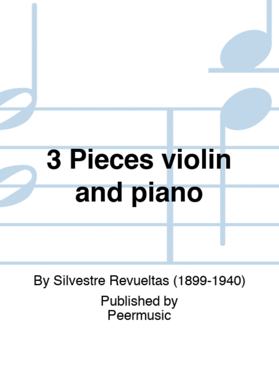 3 Pieces violin and piano Violin Solo scores gallery preview page 1