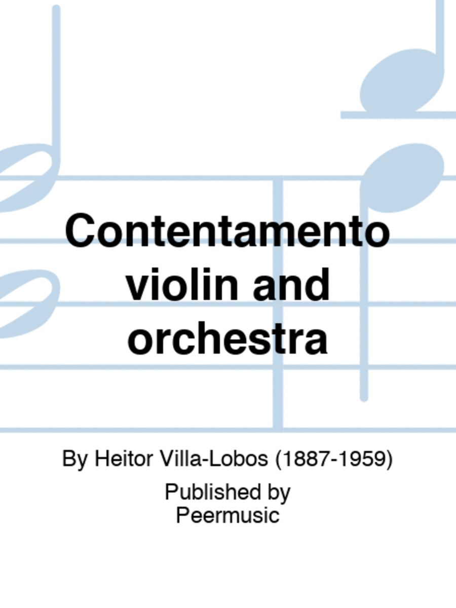 Contentamento violin and orchestra Violin Solo scores gallery preview page 1