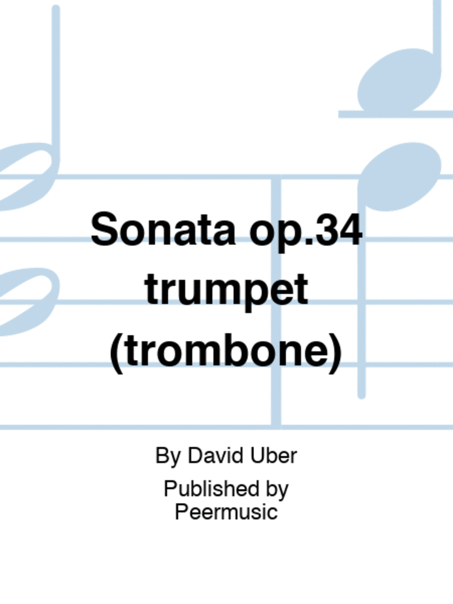 Sonata op.34 trumpet (trombone) Trombone scores gallery preview page 1
