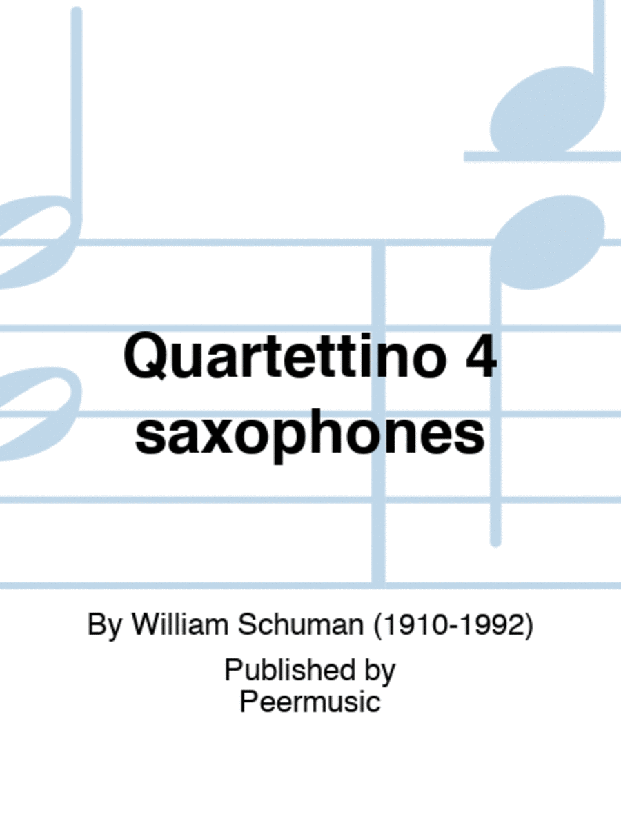 Quartettino 4 saxophones Saxophone Quartet scores gallery preview page 1