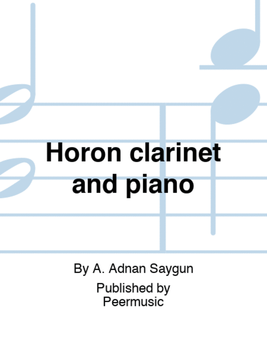 Horon clarinet and piano Clarinet Solo scores gallery preview page 1