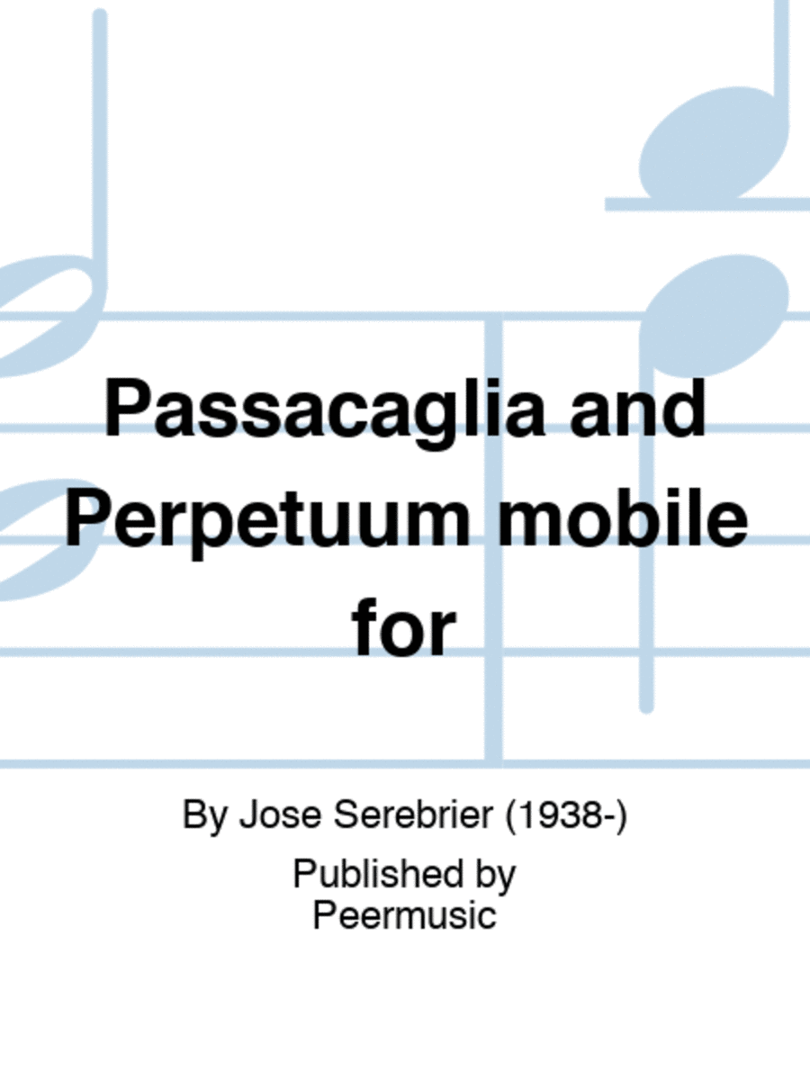 Passacaglia and Perpetuum mobile for Piano Accompaniment scores gallery preview page 1