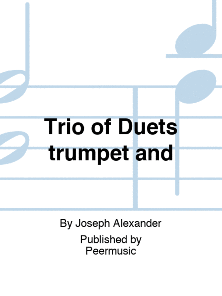 Trio of Duets trumpet and Brass Duet scores gallery preview page 1