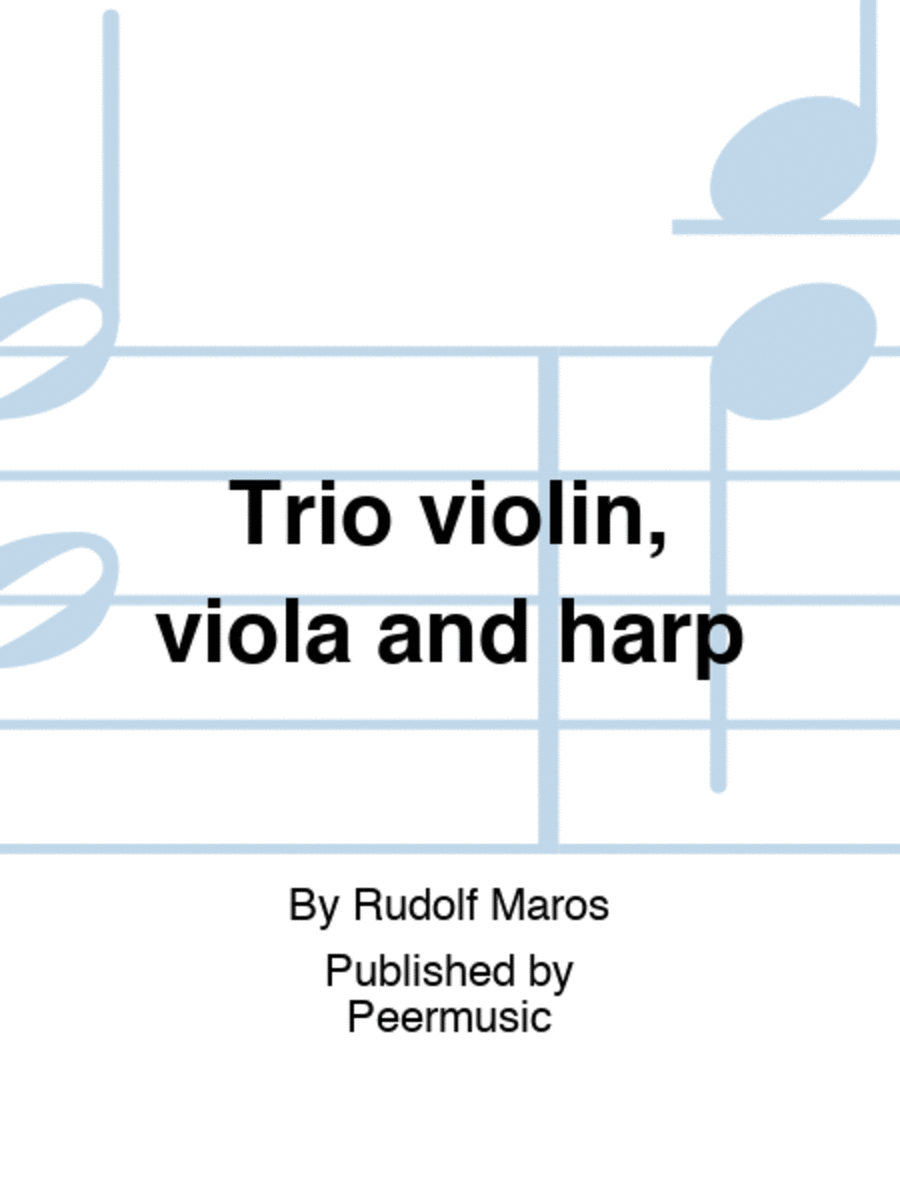 Trio violin, viola and harp Harp scores gallery preview page 1