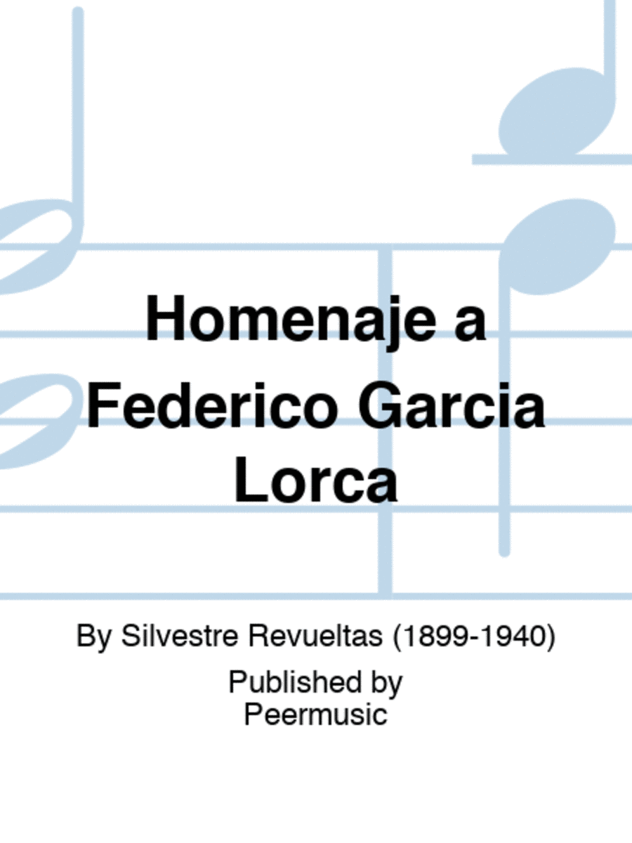 Homenaje a Federico Garcia Lorca Chamber Orchestra scores gallery preview page 1