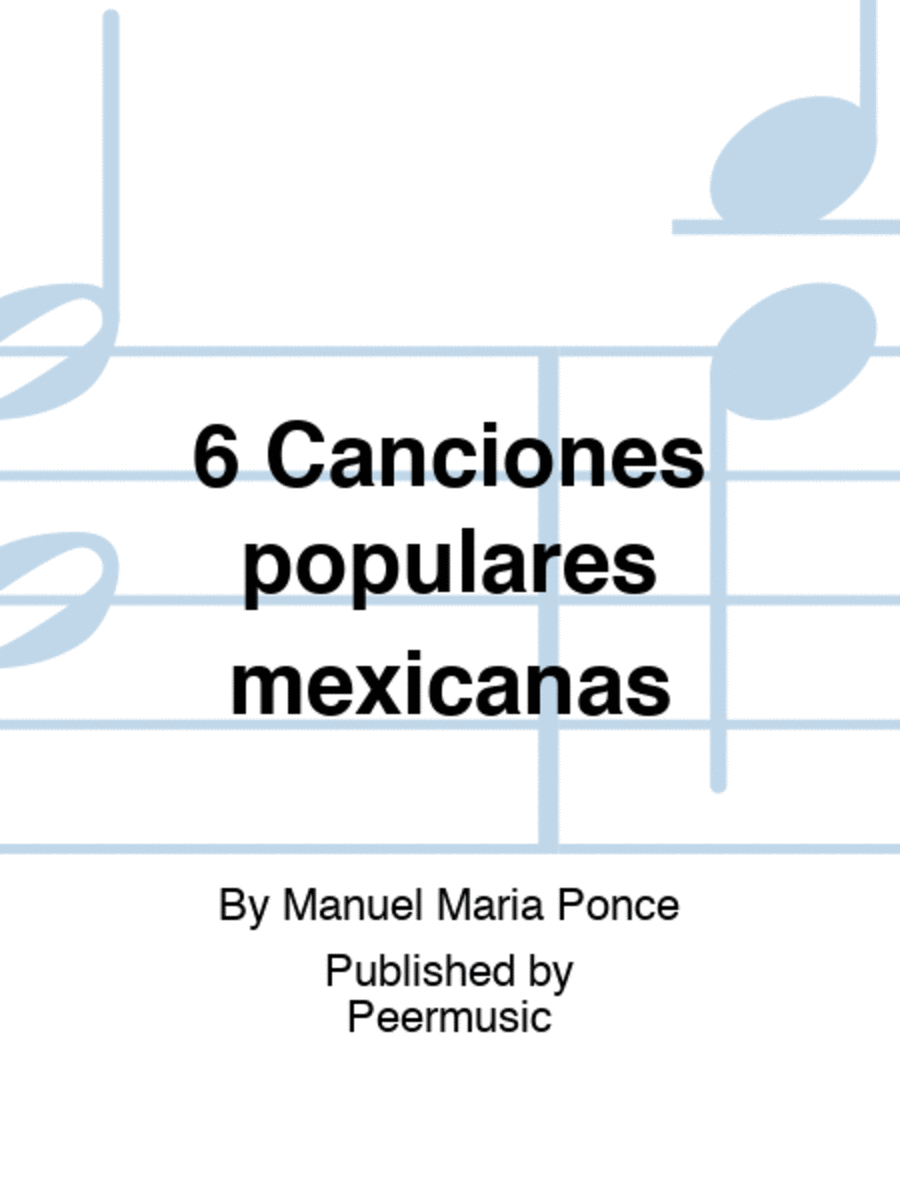 6 Canciones populares mexicanas Voice Solo scores gallery preview page 1