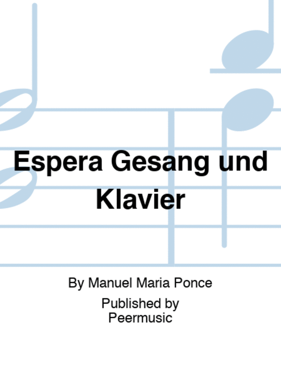 Espera Gesang und Klavier Voice Solo scores gallery preview page 1