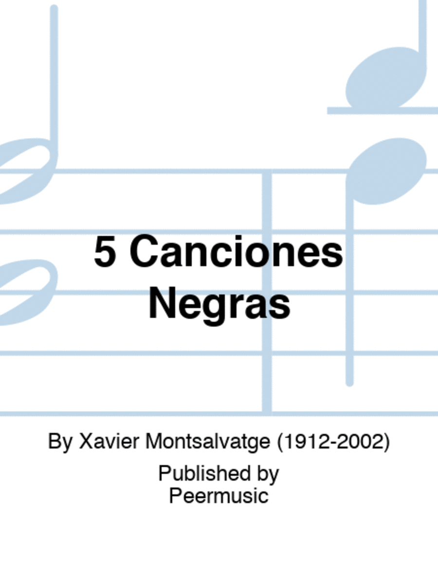 5 Canciones Negras Medium Voice scores gallery preview page 1
