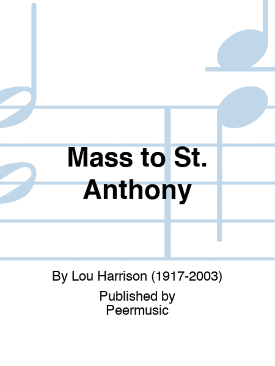 Mass to St. Anthony Mixed Choir scores gallery preview page 1
