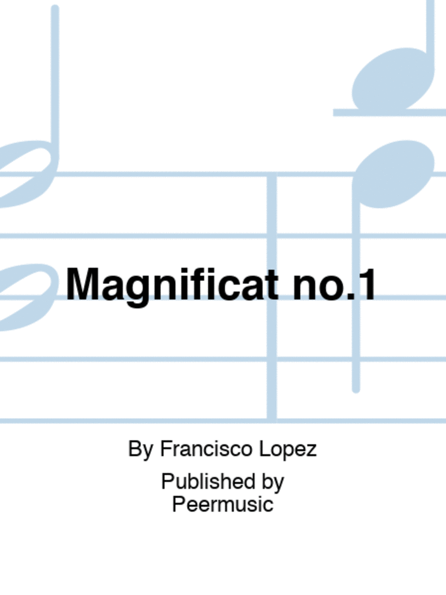 Magnificat no.1 A Cappella scores gallery preview page 1