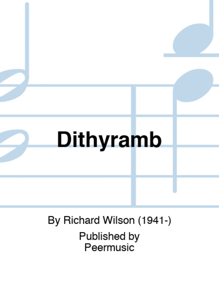 Dithyramb Clarinet scores gallery preview page 1