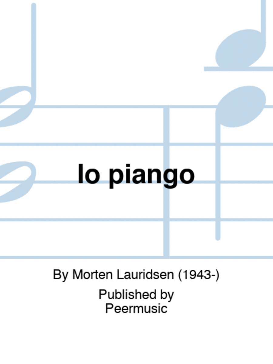 Io piango A Cappella scores gallery preview page 1