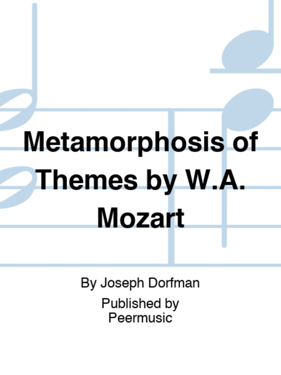 Metamorphosis of Themes by W.A. Mozart String Orchestra scores gallery preview page 1