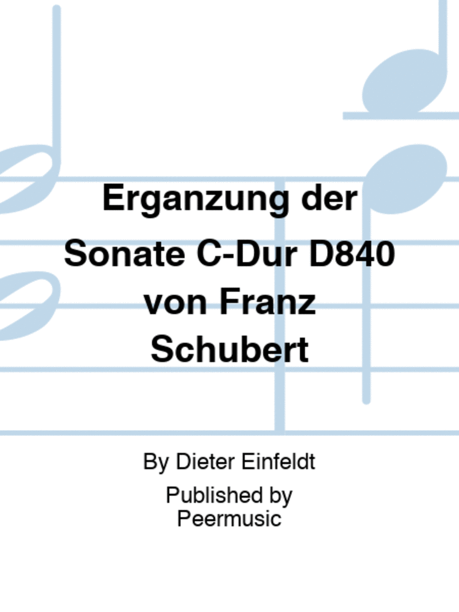 Ergänzung der Sonate C-Dur D840 von Franz Schubert Piano Solo scores gallery preview page 1