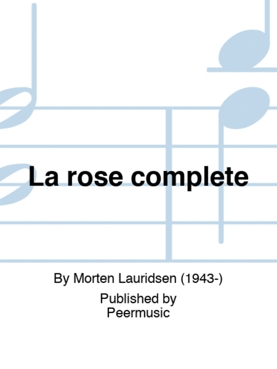 La rose complète A Cappella scores gallery preview page 1