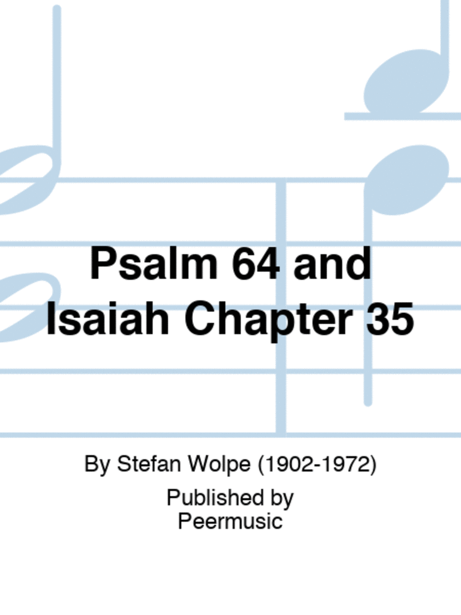 Psalm 64 and Isaiah Chapter 35 Soprano Voice scores gallery preview page 1