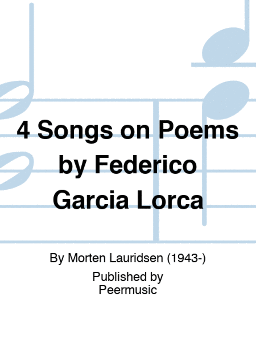 4 Songs on Poems by Federico Garcia Lorca High Voice scores gallery preview page 1