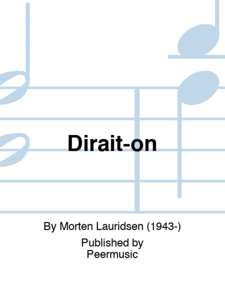 Dirait-on High Voice scores gallery preview page 1