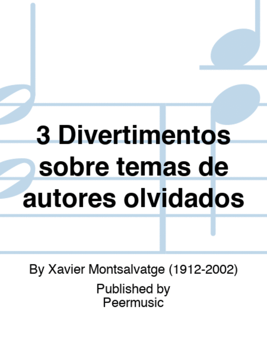 3 Divertimentos sobre temas de autores olvidados Piano Duet scores gallery preview page 1