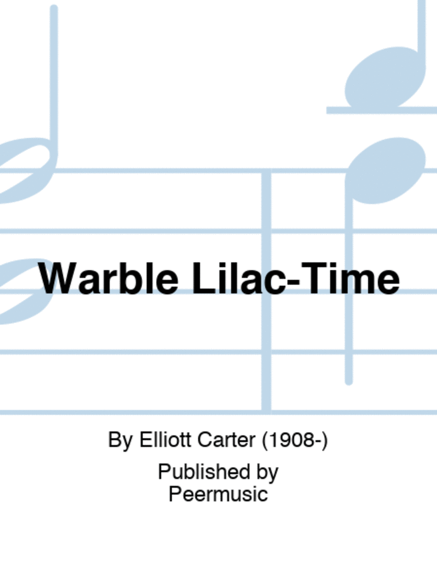 Warble Lilac-Time Chamber Orchestra scores gallery preview page 1
