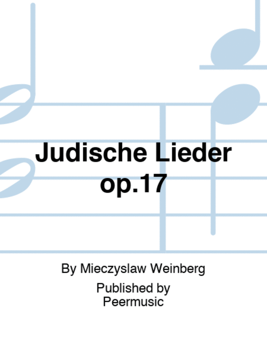 Jüdische Lieder op.17 High Voice scores gallery preview page 1