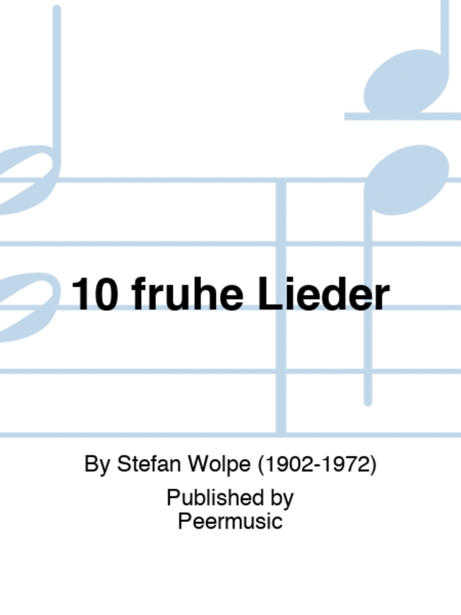 10 frühe Lieder Voice Solo scores gallery preview page 1