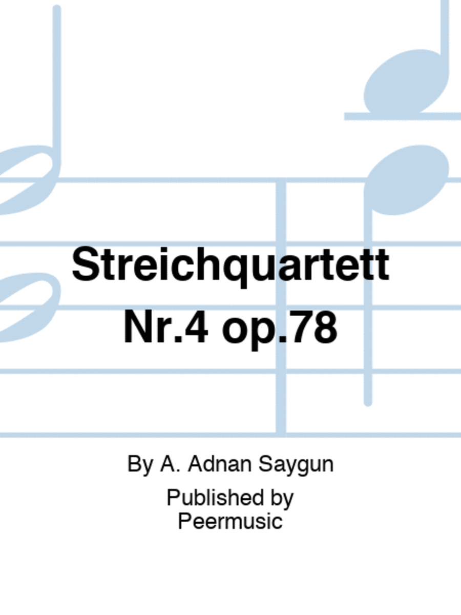 Streichquartett Nr.4 op.78 String Quartet scores gallery preview page 1