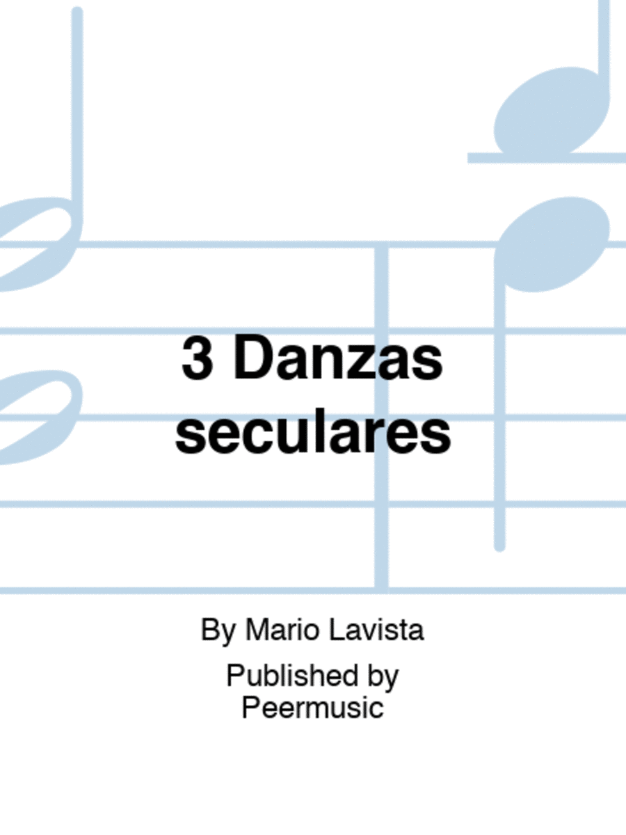 3 Danzas seculares Piano Accompaniment scores gallery preview page 1