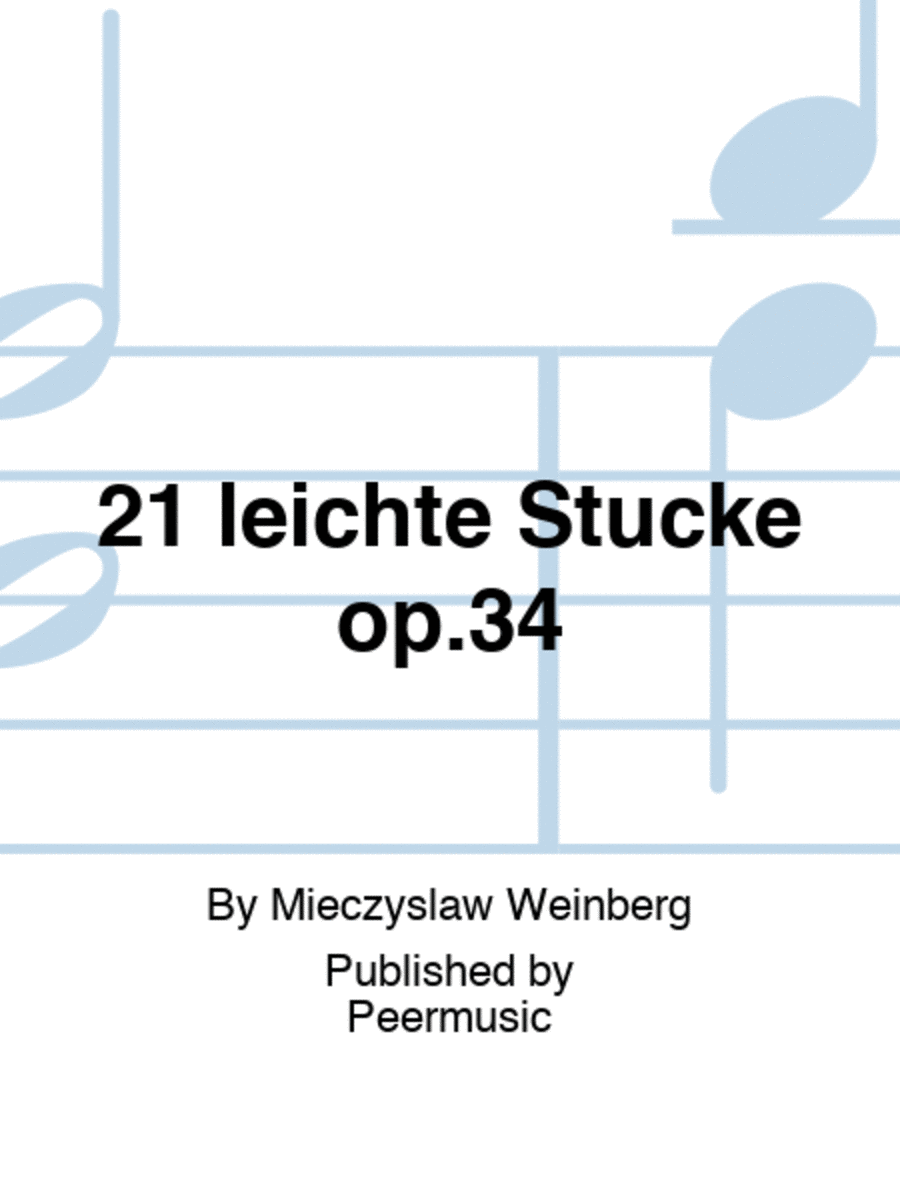 21 leichte Stücke op.34 Piano Solo scores gallery preview page 1